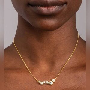 Alexis Bittar Gold Necklace with Clear Accents